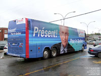 Fleur de Lys 3894 - Bloc Québécois - Présent pour le Québec - 2000 Prevost H3-45 (ex-leased Angel Tours)