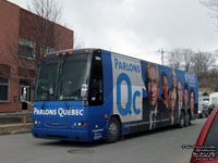 Fleur de Lys 3894 - Bloc Québécois - ParlonsQc - Parlons Québec - 2000 Prevost H3-45 (ex-leased Angel Tours)