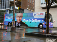 Fleur de Lys 3894 - Bloc Québécois - Présent pour le Québec - 2000 Prevost H3-45 (ex-leased Angel Tours)