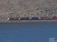A UP train on the Oregon side of Columbia River