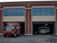 1701 (renumbered 501) and 2001 - Drummondville, Quebec - Unité de service 1998 International 4900 Utility Truck and Autopompe 2002 Pierce Saber Pumper